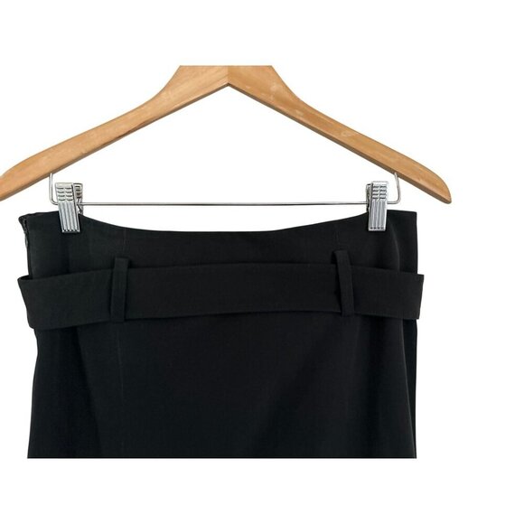Theory Pleated Skirt with Belt Black A-Line Size 8 - Picture 2 of 7